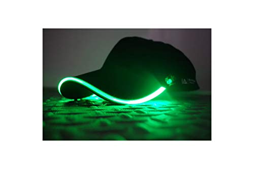 Illuminated Apparel Green LED Light Up Baseball Cap Hat Glow Party | Festival | Rave