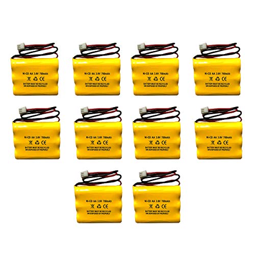 3.6V 700mAh 900mAh NiCad Exit Sign Battery Emergency Lighting (10 Pack)Lowes 253799 and Lowes OSA230 Unitech 6200RP Unitech AA900MAH Unitech LEDR-1
