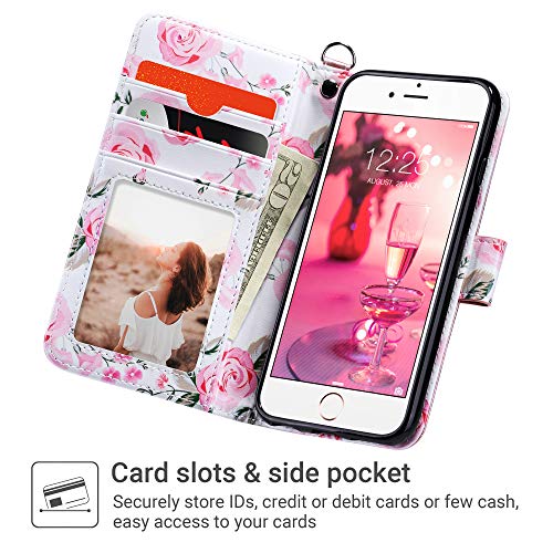ULAK iPhone 6s Wallet Case, iPhone 6 Wallet, Flip PU Leather iPhone 6S Wallet Case with Card Holder Kickstand Designed Wrist Strap Shockproof Protective Cover for iPhone 6/6s 4.7inch, Rose Gold | The Storepaperoomates Retail Market - Fast Affordable Shopping