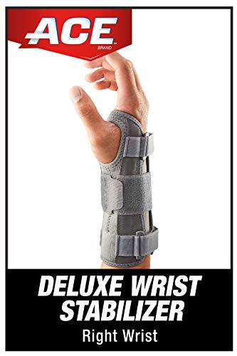 ACE Brand Carpal Tunnel Wrist Stabilizer, Wrist Support for Carpal Tunnel, Adjustable Wrist Brace with Memory Foam Palm, One Size Fits Most