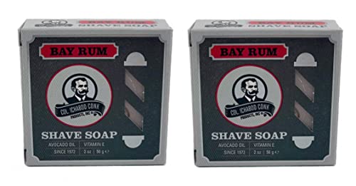 Colonel Conk Worlds Famous Shaving Soap, Bay Rum (Net Weight 4.50 Oz) – Two Pack