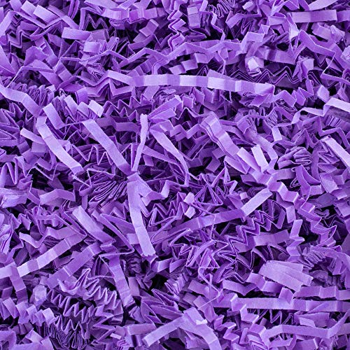 MagicWater Supply Crinkle Cut Paper Shred Filler (1/2 LB) for Gift Wrapping & Basket Filling – Purple