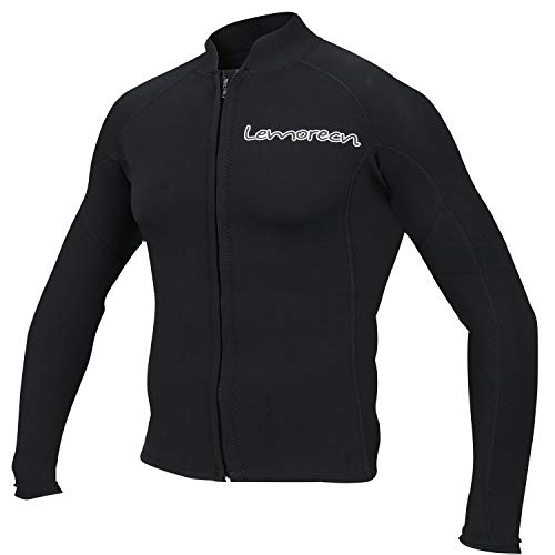 Lemorecn Men’s 2mm Wetsuits Jacket Long Sleeve Neoprene Wetsuits Top(2021black2XL)…