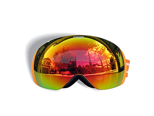 CRG Sports Ski Goggles 100% UV Protection Frameless Snowboard Goggles for Men,Women,Adults