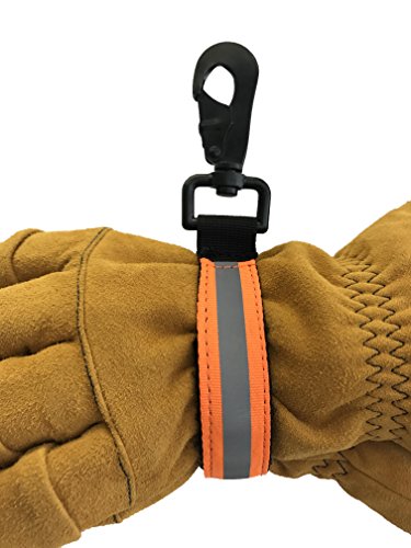 LINE2design Heavy Duty Firefighter Glove Strap with Orange Reflective Trim – Ultimate Turnout Gear Bags Firefighting Glove Safety Strap