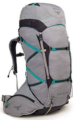 Osprey Ariel Pro 65 Women’s Backpacking Backpack, Voyager Grey, Medium