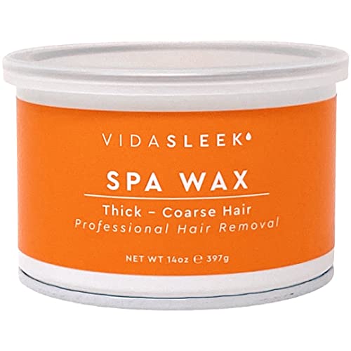 Full Body Spa Wax For Thick to Coarse Hairs – All Natural – Professional Size 14 oz. Tin