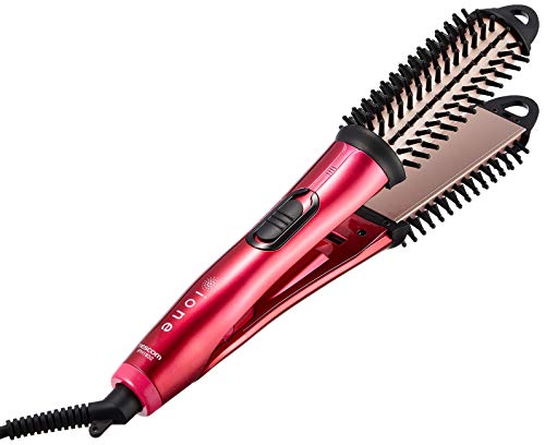 Tescom Negative Ion 2WAY Brush Hair Iron (32mm) IPH1832-P (Sparkle Pink)【Japan Domestic Genuine Products】