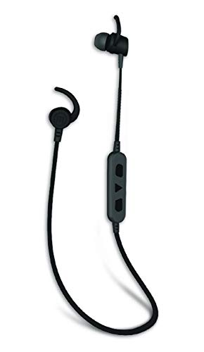 Maxell Noise Isolating Bluetooth Wireless Earfin Earbuds with Microphone, Lightweight and Designed for Comfort While Running, Jogging, Lifting, 4+ Hours of Battery Life, Black (199742)
