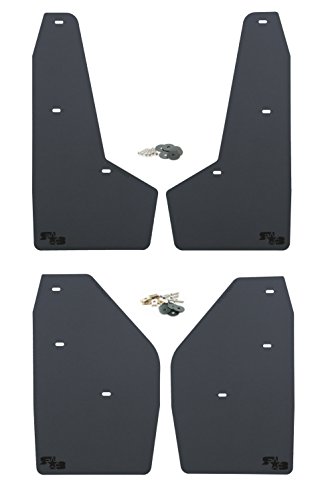 RokBlokz Mud Flaps for 2017+ Ford Raptor – Set of 4 – Multiple Colors Available – Includes All Mounting Hardware (Black with Black Logo)