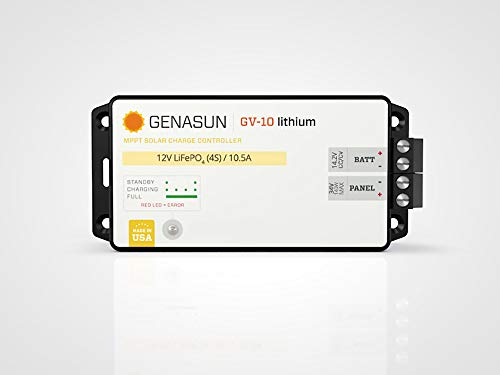 Genasun GV-10-Li-14.2V, 10.5 A MPPT Charge Controller for Lithium (4S LiFePO4) battery