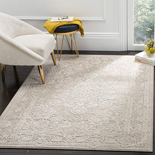 SAFAVIEH Reflection Collection 6′ x 9′ Beige/Cream RFT664A Vintage Distressed Area Rug