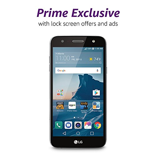 LG X charge – 16 GB – Unlocked (AT&T/Sprint/T-Mobile) – Titanium – Prime Exclusive – with Lockscreen Offers & Ads