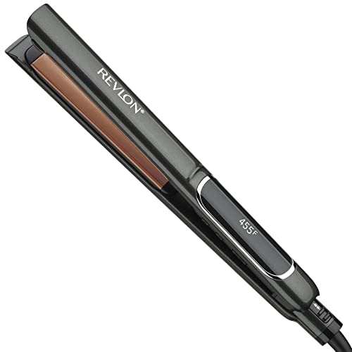 Revlon Copper Smooth Hair Flat Iron | Frizz Control for Fast and Shiny Styles, (XL 1 in)