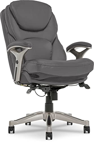 Serta Works Executive Office Chair with Back in Motion Technology, Opportunity Gray Bonded Leather