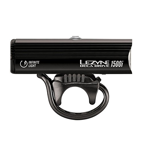 LEZYNE Deca Drive Infinite 1500I Fully Loaded Bicycle Headlight Kit (Black/HI Gloss)