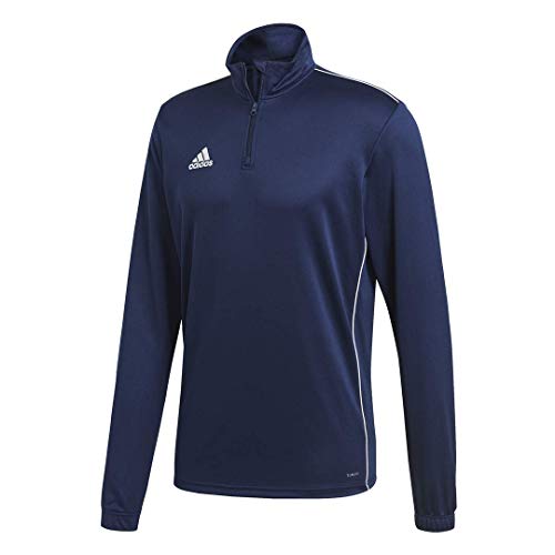 adidas Men’s Core 18 Soccer Training Sweatshirt, Dark Blue/White, X-Large