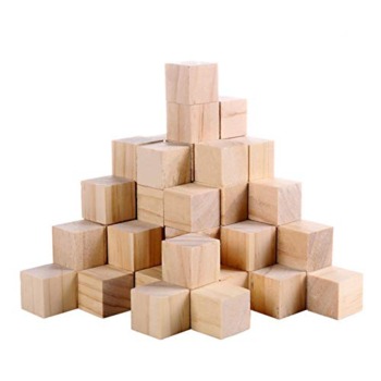 Supla 120pcs 1 inch Natural Solid Cube Wooden Unfinished Craft Wood Blocks Wood Cubes for DIY Craft Gifts (120pcs) | The Storepaperoomates Retail Market - Fast Affordable Shopping