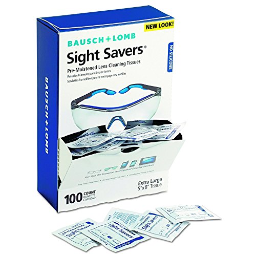 Bausch and Lomb 8574GM Sight Savers RoyAiD Premoistened Lens Cleaning Tissues, Box of 100 (2 Units)