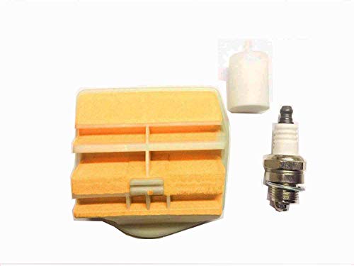 Compatible with Husqvarna 445, 450, Jonsered 2250,2245 Tune Up Kit, New Air Filter, Fuel Filter & Spark Plug