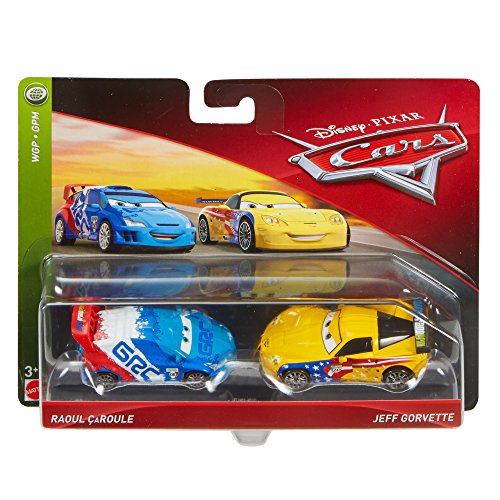 Disney Car Toys Character Car Jeff Gorvette & Raoul Vehicle, 2 Pack