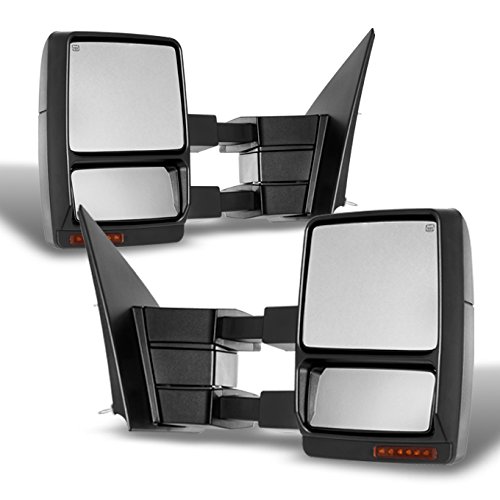 AKKON – For 2004-2014 Ford F150 Power + Heated + LED Signal + Puddle Tow Side V2 Style Left + Right Side Mirror