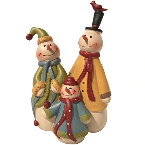ENNAS 4.45″ Tall Holiday Christmas Decorative Family Snowman Figurines