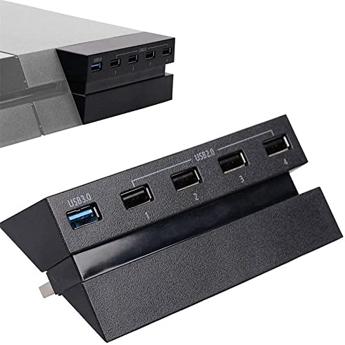 Linkstyle 5 Port HUB for PS4, USB 3.0 High Speed Charger Controller Splitter Expansion for Playstation 4 PS4 Console (Not for PS4 Slim, PS4 PRO)