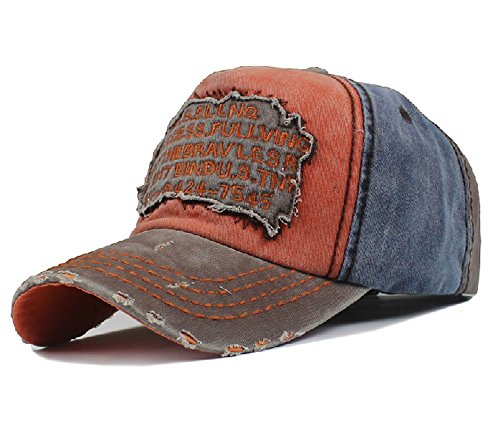 Elwow Men’s Distressed Vintage Baseball Cap Snapback Trucker Hat, Outdoor Sports Baseball Hat, Hiking Hat, Running Hat