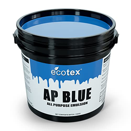 Ecotex® AP Blue Screen Printing Emulsion (Pint – 16oz.) Pre – Sensitized Photo Emulsion for Silk Screens, Textiles, and Fabric – For Screen Printing Plastisol Ink, Screen Printing Supplies