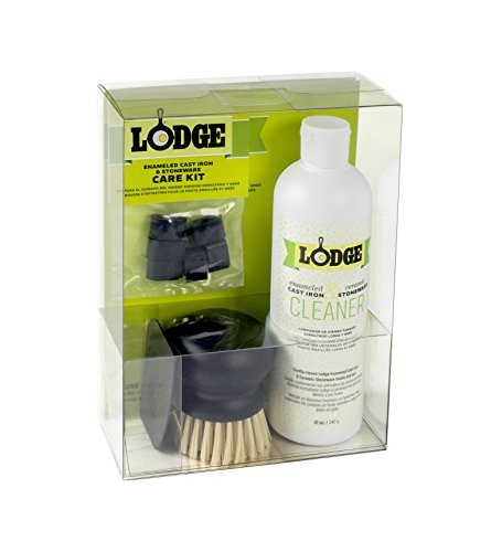 Lodge Enameled Cast Iron & Ceramic Stoneware Care Kit (Acrylic Box)
