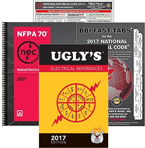 NFPA 70 2017: National Electrical Code (NEC) Spiralbound, Fast Tabs, Quick Card and Ugly’s Electrical References, 2017 Editions, Package
