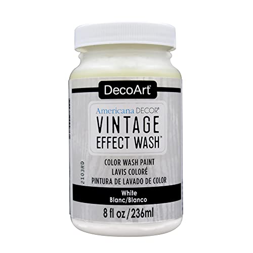 DecoArt White Vintage Effect Wash 8oz, 8 Fl Oz (Pack of 1)