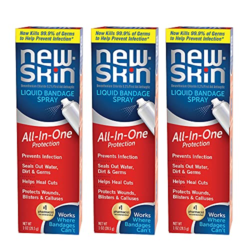 New-Skin Liquid Bandage Spray, 1 Ounce (Pack of 3)- Packaging May Vary
