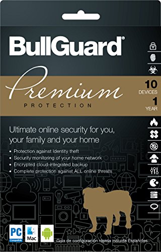 BullGuard Premium Protection 2018 Download Key Card, 1 Year (10-Users)