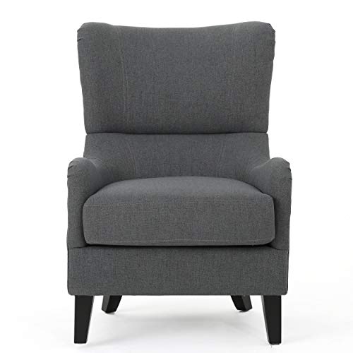 Christopher Knight Home Quentin Fabric Sofa Chair, Charcoal 32.6D x 27W x 38.75H in