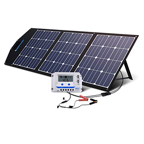 ACOPOWER® 120W Portable Solar Panel Kits, 12V Foldable Solar Panel with 10A Charge Controller in Suitcase