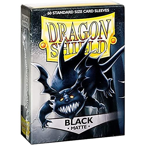 Arcane Tinman Dragon Shield Standard Size Card Sleeves – Matte Black 60CT – MTG Card Sleeves are Smooth & Tough – Compatible with Pokemon, Yugioh, & Magic The Gathering Card Sleeves,One Size,ART11202