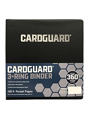 CardGuard Premium 3-Ring 3″ Card Binder Including 100 Starter Series 9-Pocket Pages