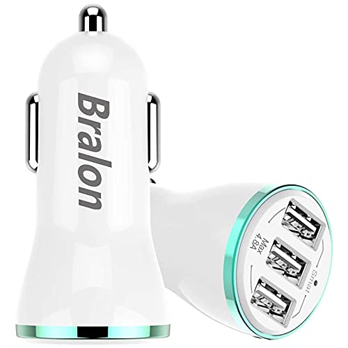 Bralon USB Car Charger[2-Pack],24W/4.8A Rapid Car Charger Compatible with Phone 12(Pro Max)/12 mini/11 Pro Max/Xs/Xs max/Xr/X/8,G.alaxy Note S10/S9/S8 and More