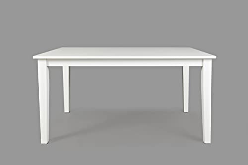 Jofran Simplicity Rectangle Dining Table Paperwhite, 36″W X 60″D X 30″H, Linen Finish, (Set of 1)