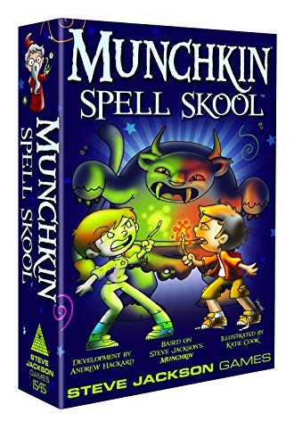 Steve Jackson Games Munchkin Spell Skool Card Game | Family Card Game | Adult, Kids, & Family Game | Fantasy Adventure Card Game | Roleplaying Game | Ages 10+ | 3-4 Players | Avg Play Time 60 Min