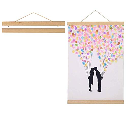 Magnetic Wooden Photo Frame, Natural Wood Frame, Picture Poster Artwork Canvas Hanger, for Home Decoration,Mother’s Day, Valentine’s Gift (Size:40cm/15.75inch)
