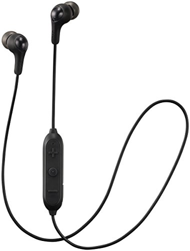 JVC Soft Wireless Earbud with Stayfit Tips, Remote and Mic and Bluetooth Black (HA-FX9BTB)