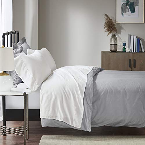 Madison Park 1500 Thread Count Cotton Blend Pillow Cases Standard Size, Casual Luxury Machine Washable Pillow Case Set of 2, Standard : 20 X 30, White