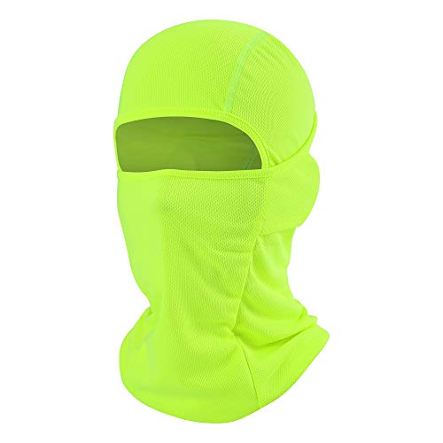hikevalley Balaclava Face Mask Adjustable Windproof UV Protection Hood (Green)