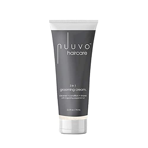 Nuuvo Haircare 3in1 Grooming Cream 2.5oz, Salon-Quality No Poo Lather Cleanser – Deep Conditioning Hair Treatment with Plant Extracts, Reverses Scalp Irritation & Dandruff, Plus Soothing Unisex Refreshing Shave Cream for Sensitive Skin Special Features
