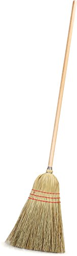 Carlisle 4134967 Warehouse Broom with Wood Handle, 10″ Bristle Trim, 1″ Height, 1″ Width, 55″ Length, Corn Blend, Natural