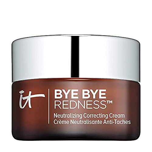 IT Cosmetics Bye Bye Redness, Transforming Porcelain Beige – Neutralizing Color-Correcting Cream – Reduces Redness – Long-Wearing Coverage – With Hydrolyzed Collagen – 0.37 fl oz