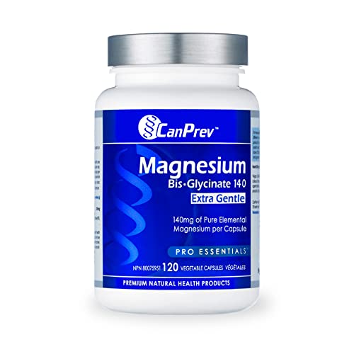 CanPrev Magnesium Bis-Glycinate 140 Extra Gentle Vegi Capsules, 120 Count